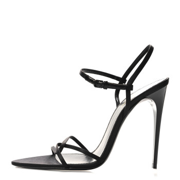 SAINT LAURENT Crepe Satin Clara 110 Ankle Strap Sandals 40 Black SAINT LAURENT Crepe Satin Clara 110 Ankle Strap Sandals 40 Black
