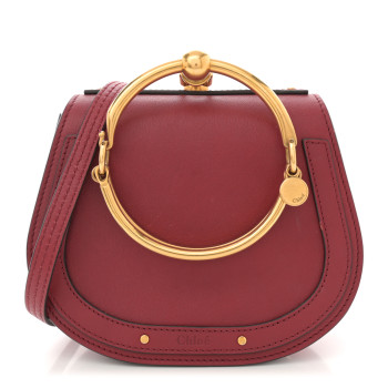 CHLOE Calfskin Suede Small Nile Bracelet Bag Intense Red CHLOE Calfskin Suede Small Nile Bracelet Bag Intense Red
