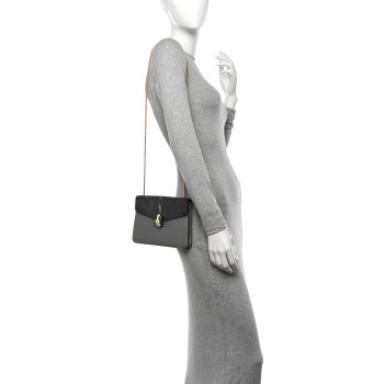 BULGARI Galuchat Calfskin Serpenti Forever Crossbody Bag Grey BULGARI Galuchat Calfskin Serpenti Forever Crossbody Bag Grey