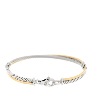 DAVID YURMAN Sterling Silver 18K Yellow Gold 3mm Crossover Bracelet DAVID YURMAN Sterling Silver 18K Yellow Gold 3mm Crossover Bracelet
