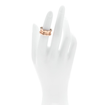 BULGARI 18K Rose Gold B.Zero1 Three-Band Ring 50 5.25 BULGARI 18K Rose Gold B.Zero1 Three-Band Ring 50 5.25
