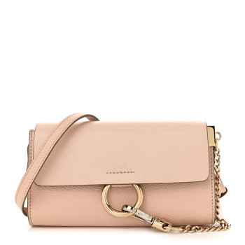 CHLOE Calfskin Mini Faye Shoulder Bag Cement Pink CHLOE Calfskin Mini Faye Shoulder Bag Cement Pink