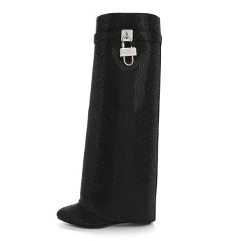 GIVENCHY Crystal Shark Lock Pant Boots 38.5 Black GIVENCHY Crystal Shark Lock Pant Boots 38.5 Black