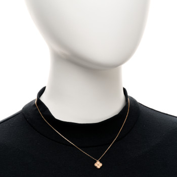 VAN CLEEF & ARPELS 18K Rose Gold Sweet Alhambra Pendant Necklace