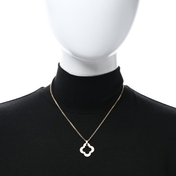 VAN CLEEF & ARPELS 18K Yellow Gold Byzantine Alhambra Pendant Necklace