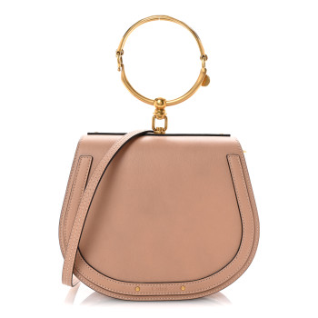 CHLOE Calfskin Suede Medium Nile Bracelet Bag Biscotti Beige CHLOE Calfskin Suede Medium Nile Bracelet Bag Biscotti Beige