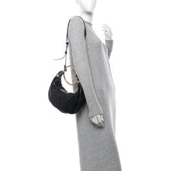 CHLOE Grained Calfskin Small Bracelet Hobo Bag Black CHLOE Grained Calfskin Small Bracelet Hobo Bag Black