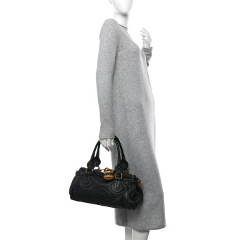 CHLOE Calfskin Medium Paddington Satchel Black CHLOE Calfskin Medium Paddington Satchel Black