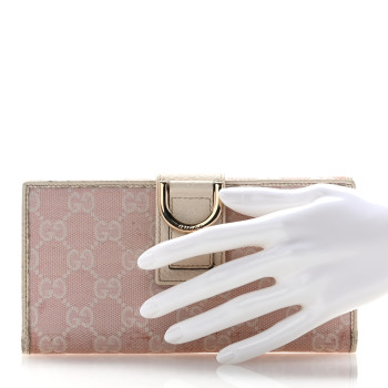 GUCCI Monogram Abbey Continental Wallet Pink GUCCI Monogram Abbey Continental Wallet Pink