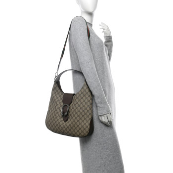 GUCCI GG Supreme Monogram Web Medium Dionysus Hobo Brown