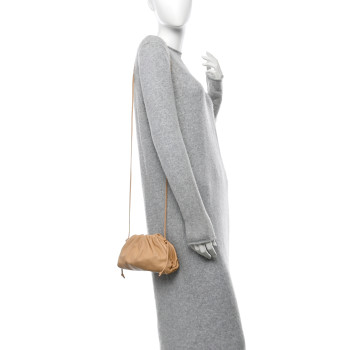 BOTTEGA VENETA Butter Calfskin The Mini Pouch Almond BOTTEGA VENETA Butter Calfskin The Mini Pouch Almond
