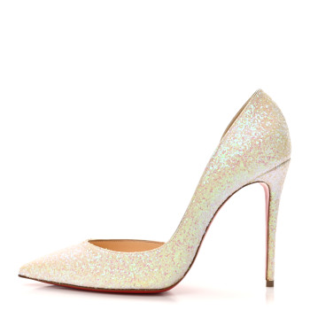 CHRISTIAN LOUBOUTIN Glitter Iriza 100 Pumps 38.5 White CHRISTIAN LOUBOUTIN Glitter Iriza 100 Pumps 38.5 White
