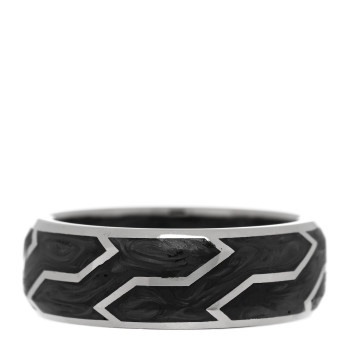 DAVID YURMAN 18K White Gold Forged Carbon Band Ring 67 11.75 DAVID YURMAN 18K White Gold Forged Carbon Band Ring 67 11.75