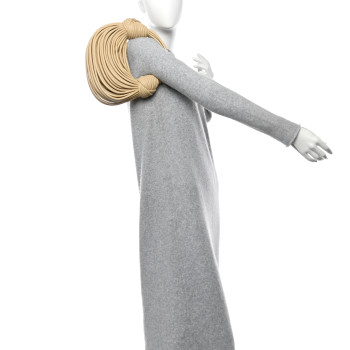 BOTTEGA VENETA Nappa Mini Tubular Double Knot Porridge BOTTEGA VENETA Nappa Mini Tubular Double Knot Porridge