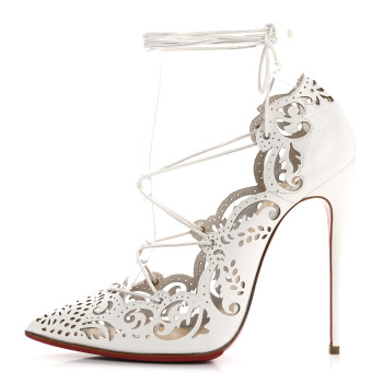 CHRISTIAN LOUBOUTIN Calfskin PVC Impera 100 Pumps 38 White CHRISTIAN LOUBOUTIN Calfskin PVC Impera 100 Pumps 38 White