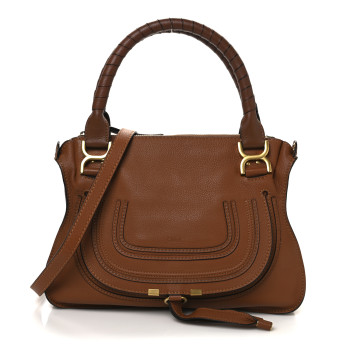 CHLOE Calfskin Medium Marcie Satchel Tan CHLOE Calfskin Medium Marcie Satchel Tan