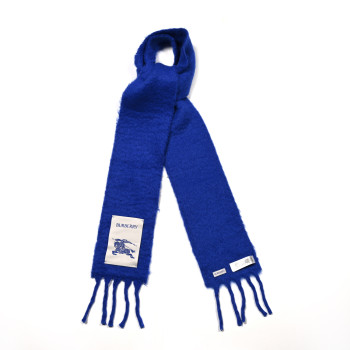 BURBERRY Fringe Scarf Blue