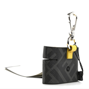 FENDI Coated Canvas FF Airpods Pro Case Black Yellow