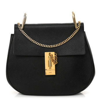 CHLOE Grained Lambskin Drew Shoulder Bag Black CHLOE Grained Lambskin Drew Shoulder Bag Black