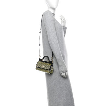 DOLCE & GABBANA Stampa Iguana Embossed Crystal Small Miss Sicily Satchel Gold DOLCE & GABBANA Stampa Iguana Embossed Crystal Small Miss Sicily Satchel Gold