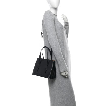 ALAIA Calfskin Laser Cut Mina 25 Bag Black