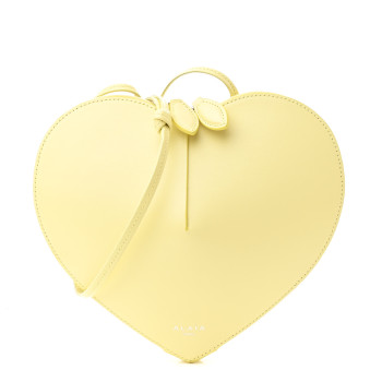 ALAIA Calfskin Le Coeur Bag Jaune Pale