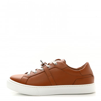HERMES Calfskin Day Sneakers 39 Naturel