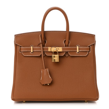 HERMES Togo Birkin 25 Gold