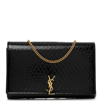 SAINT LAURENT Embossed Monogram Chain Wallet Black SAINT LAURENT Embossed Monogram Chain Wallet Black