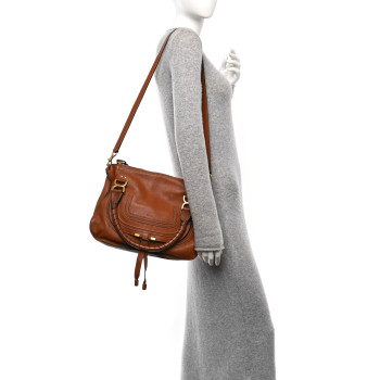 CHLOE Calfskin Medium Marcie Satchel Tan CHLOE Calfskin Medium Marcie Satchel Tan