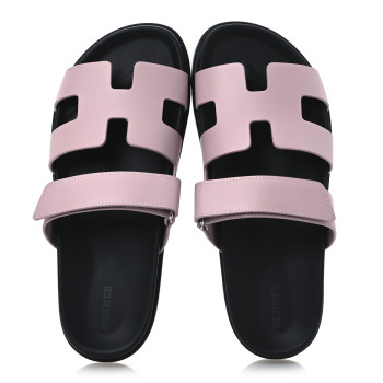 HERMES Calfskin Womens Chypre Sandals 41 Rose Porcelaine HERMES Calfskin Womens Chypre Sandals 41 Rose Porcelaine