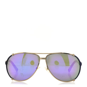 CHRISTIAN DIOR Mirrored Chicago 2 Aviator Sunglasses White Purple