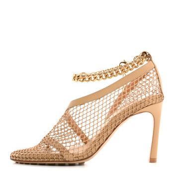 BOTTEGA VENETA Mesh Nappa Chunky Chain Sandals 36 Beige Pony BOTTEGA VENETA Mesh Nappa Chunky Chain Sandals 36 Beige Pony