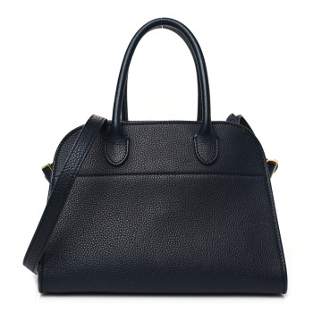 THE ROW Grained Calfskin Soft Margaux 10 Navy