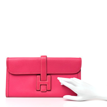 HERMES Epsom Jige Elan 29 Clutch Rose Tyrien HERMES Epsom Jige Elan 29 Clutch Rose Tyrien