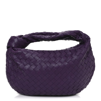 BOTTEGA VENETA Nappa Intrecciato Teen Jodie Hobo Eggplant BOTTEGA VENETA Nappa Intrecciato Teen Jodie Hobo Eggplant