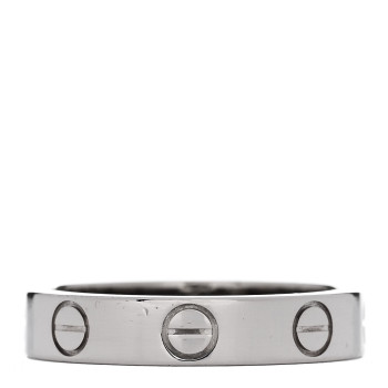 CARTIER 18K White Gold 3.5mm LOVE Wedding Band Ring 48 4.5