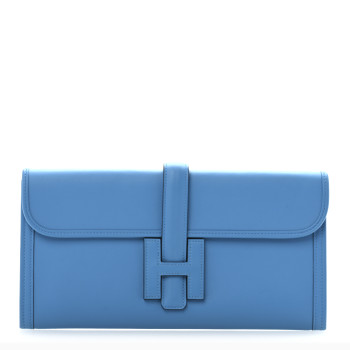 HERMES Swift Verso Jige Elan 29 Clutch Bleu Frida Rose Mexico HERMES Swift Verso Jige Elan 29 Clutch Bleu Frida Rose Mexico