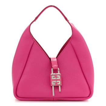 GIVENCHY Grained Calfskin Mini G-Lock Hobo Neon Pink GIVENCHY Grained Calfskin Mini G-Lock Hobo Neon Pink