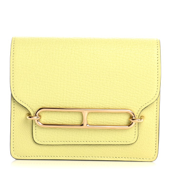 HERMES Chevre Mysore Roulis Slim Wallet Jaune Bourgeon HERMES Chevre Mysore Roulis Slim Wallet Jaune Bourgeon