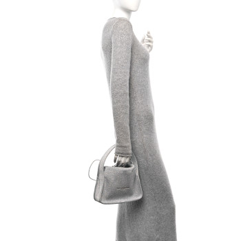 ALEXANDER WANG Metallic Ribbed Knit Small Ryan Bag Silver ALEXANDER WANG Metallic Ribbed Knit Small Ryan Bag Silver