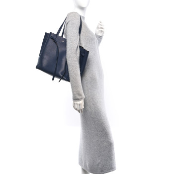 CELINE Soft Grained Calfskin Small Belt Cabas Phantom Navy CELINE Soft Grained Calfskin Small Belt Cabas Phantom Navy