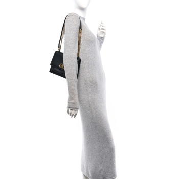 BALENCIAGA Box Calfskin S Sharp Chain Shoulder Bag Black