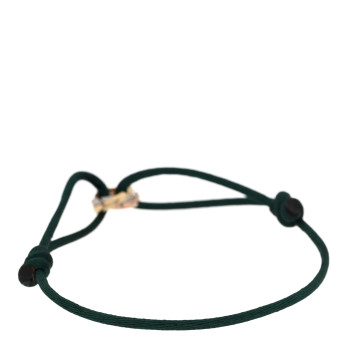 CARTIER 18K Pink Yellow White Gold Trinity Adjustable Cord Bracelet Green