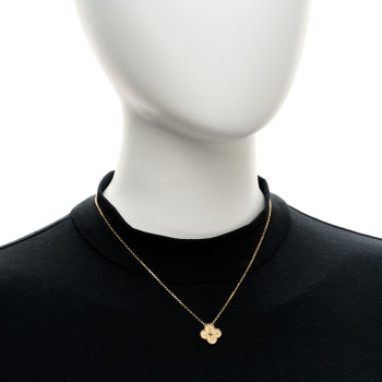 VAN CLEEF & ARPELS 18K Yellow Gold Vintage Alhambra Pendant Necklace