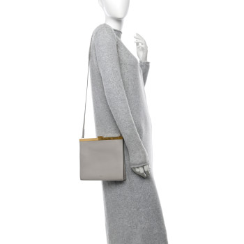 CELINE Smooth Calfskin Mini Clasp Bag Light Grey CELINE Smooth Calfskin Mini Clasp Bag Light Grey