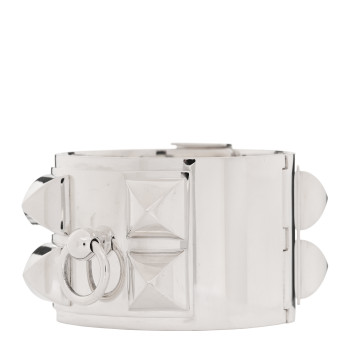 HERMES Sterling Silver Collier De Chien Bracelet LG HERMES Sterling Silver Collier De Chien Bracelet LG