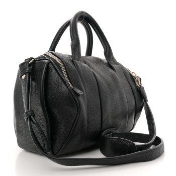 ALEXANDER WANG Pebbled Lambskin Rockie Black Pale Gold Hardware ALEXANDER WANG Pebbled Lambskin Rockie Black Pale Gold Hardware