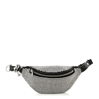 ALEXANDER WANG Rhinestone Mesh Mini Attica Belt Bag Black ALEXANDER WANG Rhinestone Mesh Mini Attica Belt Bag Black