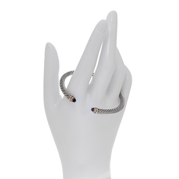 DAVID YURMAN Sterling Silver Amethyst Diamond 5mm Cable Classics Bracelet DAVID YURMAN Sterling Silver Amethyst Diamond 5mm Cable Classics Bracelet